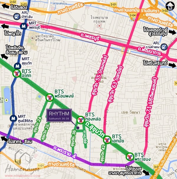 ขายคอนโด Rhythm Sukhumvit 36-38 (ริทึ่ม สุขุมวิท 36-38) 1 ห้องนอน