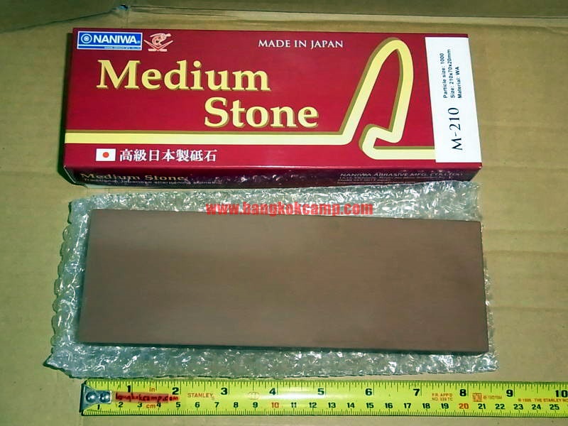 หินลับมีดญี่ปุ่น NANIWA Medium Stone M-210 1000grit Made in Japan