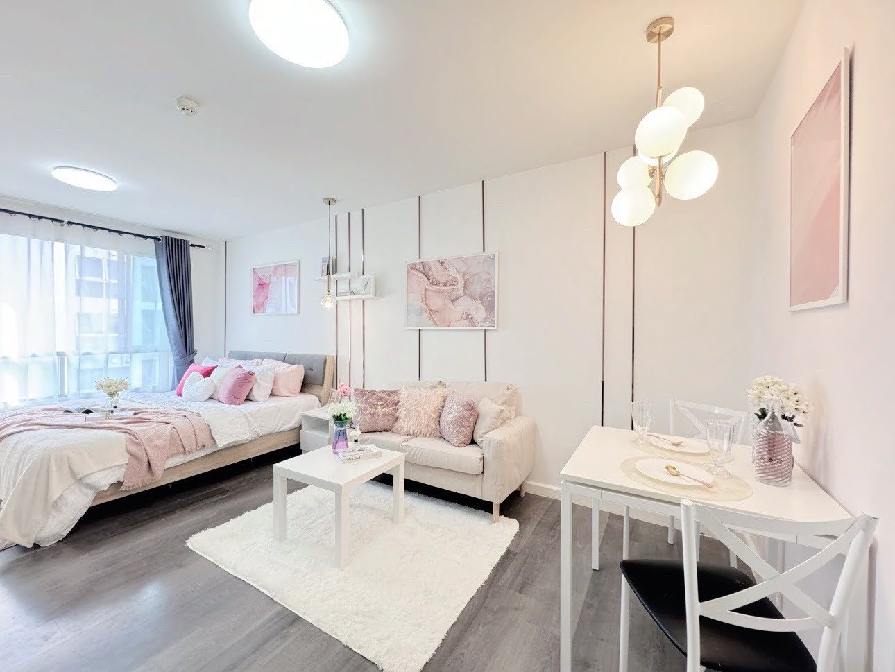 ให้เช่า Dcondo Abac Bangna ห้องสตูดิโอ 1 ห้องน้ำ ขนาด 30 ตรม แต่งสวยตรงปก พร้อมเข้าอยู่ สัญญา 1 ปีขึ้นไป