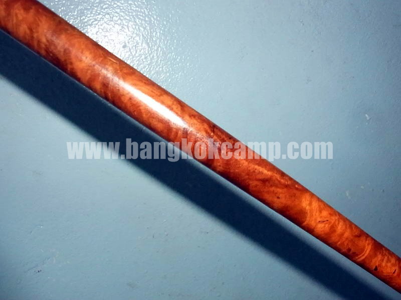 ไม้หายาก... ไม้ตะพด(ไม้ปุ่มประดู่, ปมประดู่) ลายสวยมาก หัว+ท้ายไททาเนียม หัวทรงป้าน