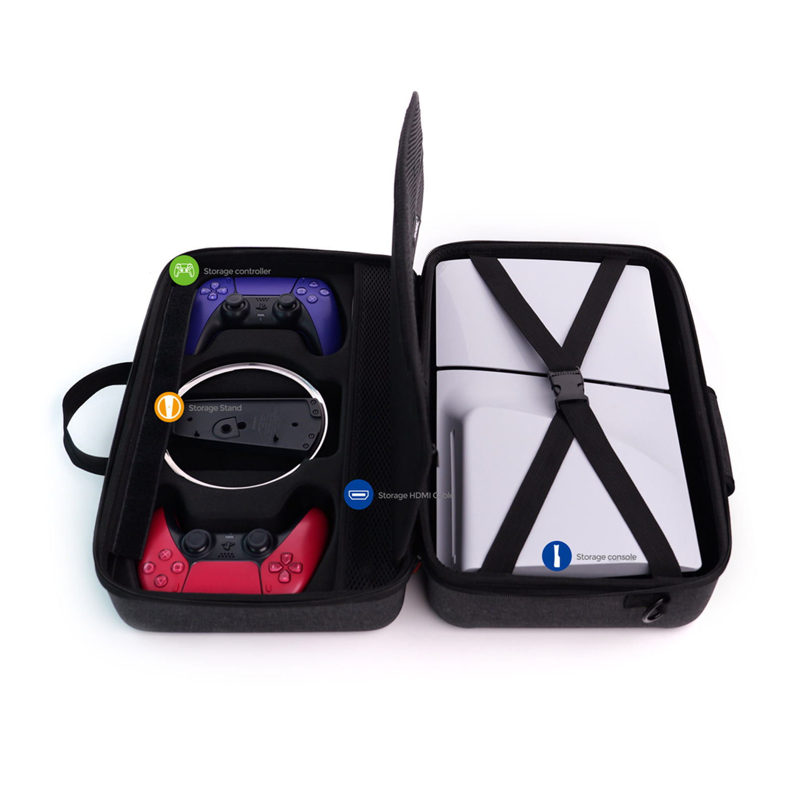 DOBE กระเป๋าเก็บเครื่องเกม PS5 Slim พร้อมอุปกรณ์ TP5-3590