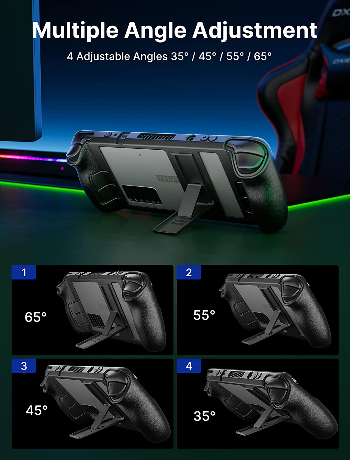 JSAUX Kickstand Case for Steam Deck PC0105