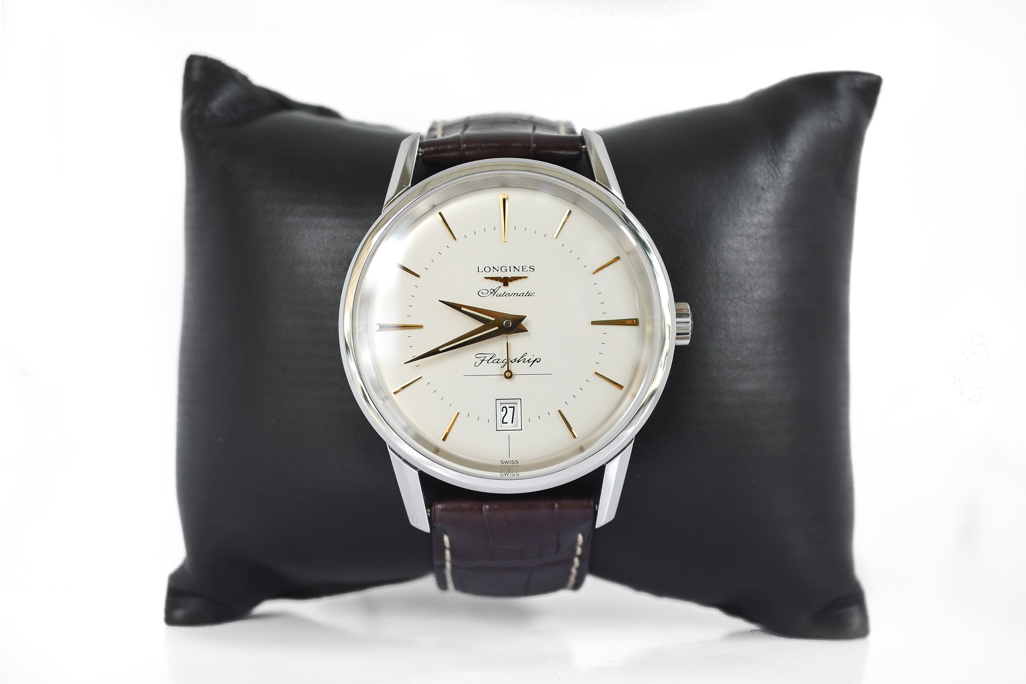 Longines Heritage Flagship Automatic สองเข็มครึ่ง สายหนัง (Sold)