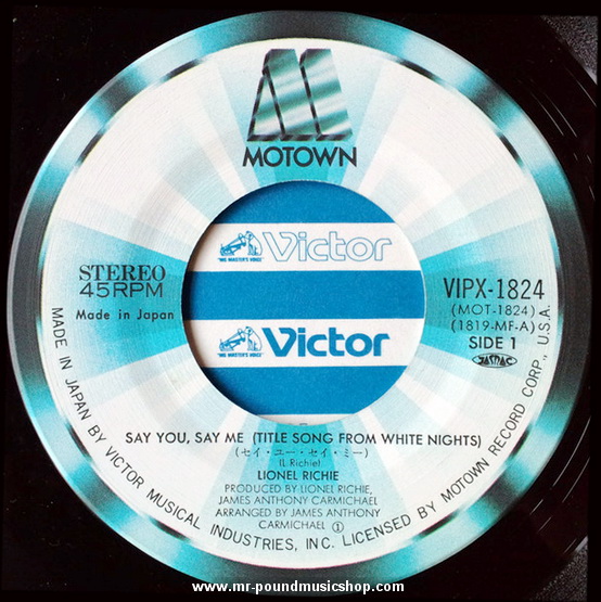 Lionel Richie - Say You, Say Me / Can't Slow Down