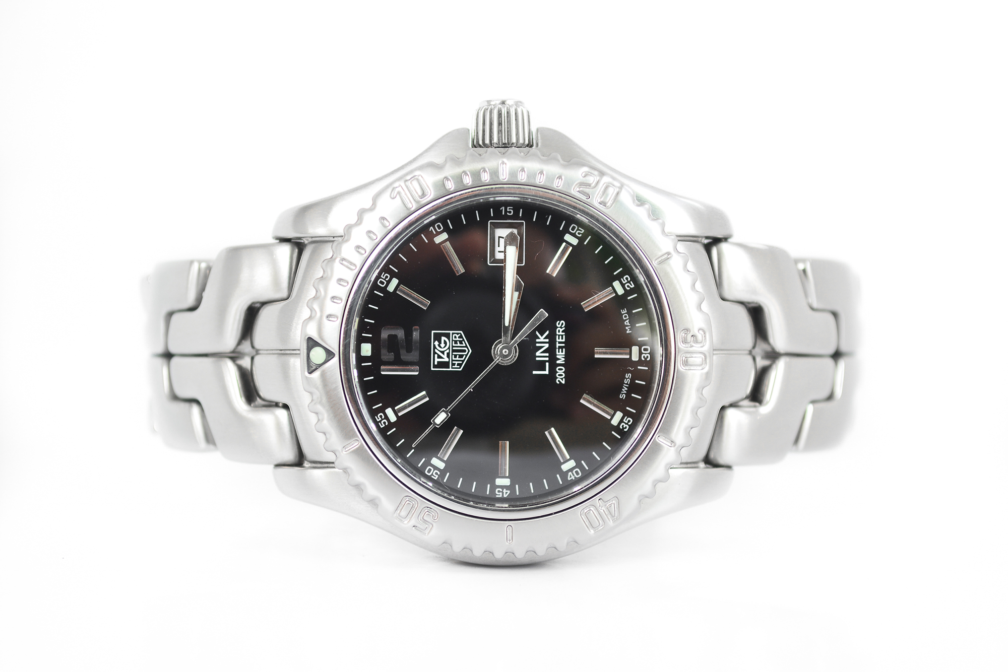 Tag Heuer Link Quartz Boy size หน้าดำ