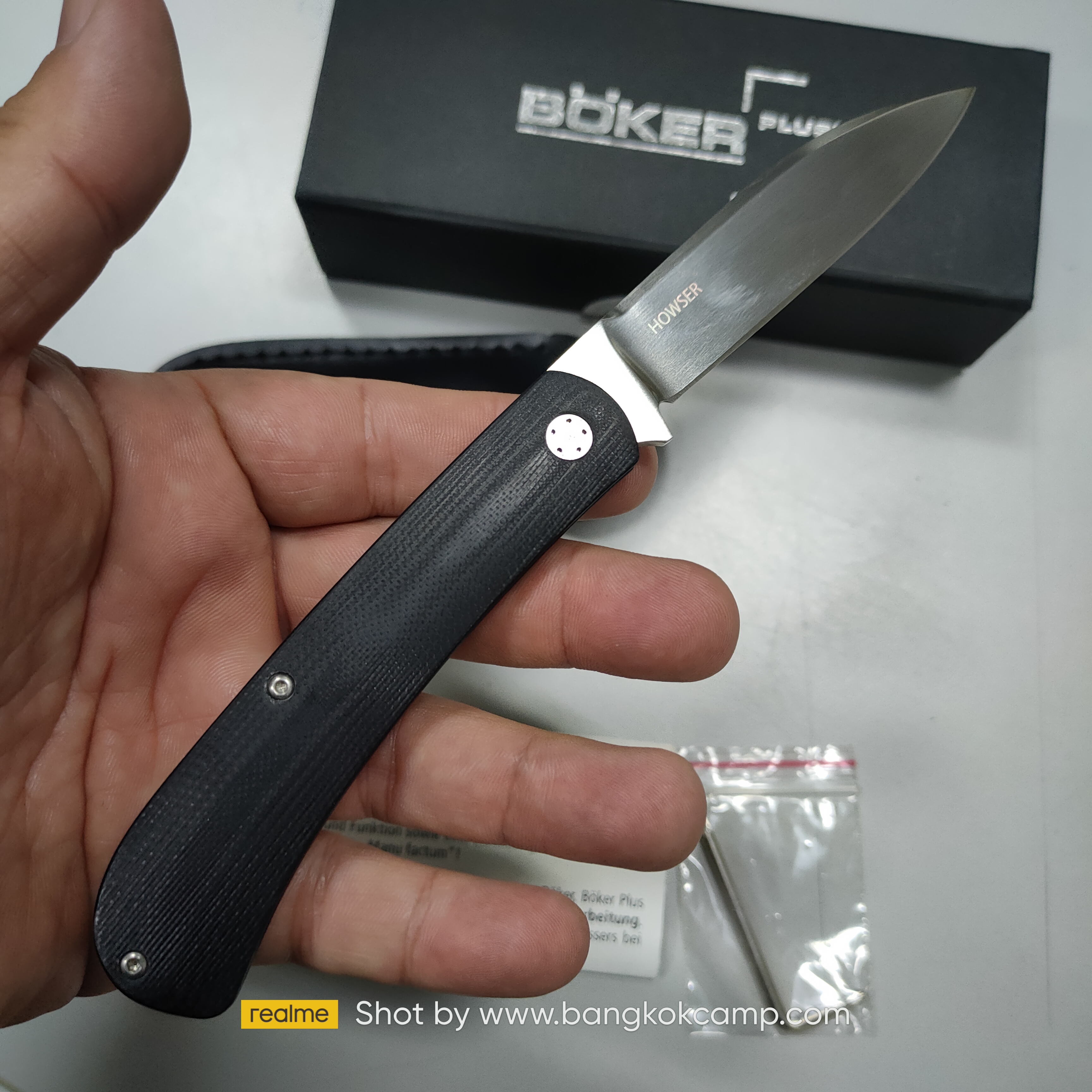มีด Boker Plus Howser Memory Folding Knife 3" Blade, G10 Handles (01BO710)