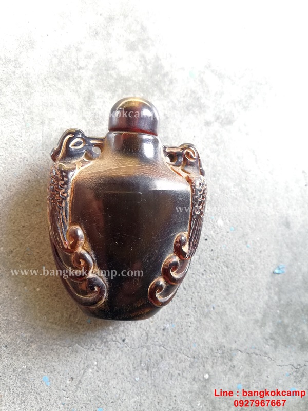 ขวดยานัตถ์ แกะจากเขาสัตว์ รูปนกคู่ (3)