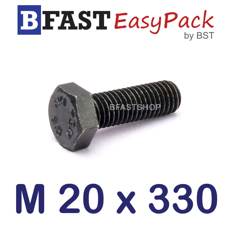 สกรูมิลดำ M20 x 330 *เกลียวครึ่ง*