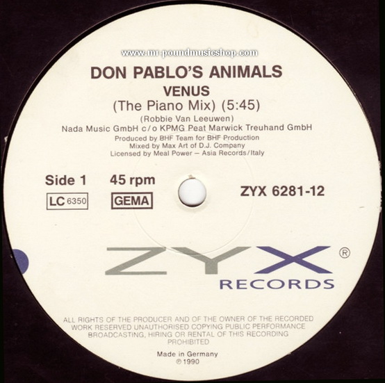 Don Pablo's Animals - Venus (The Piano Mix)