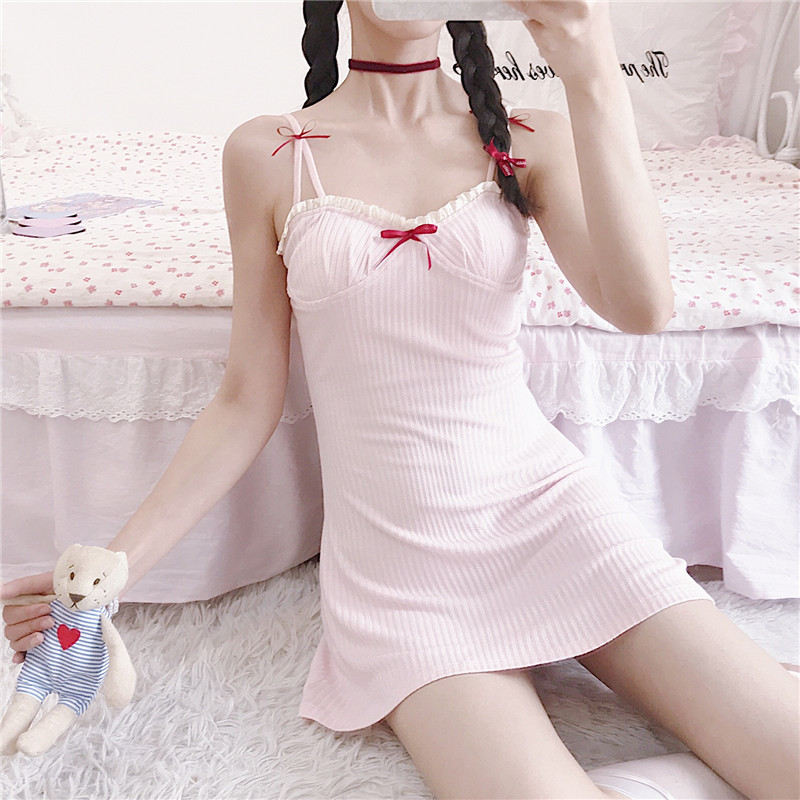 พรีออเดอร์ : เดรสสั้นสายเดี่ยวน่ารักๆ มีให้เลือก 2สี