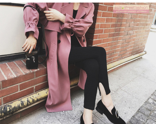 เสื้อโค้ท เน้นใส่คลุมสไตล์เกาหลี เหมาะกับอากาศไม่หนาวมาก 15 ขึ้นไป กำลังสวยจ้า งานตามแบบ