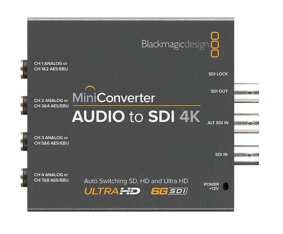Blackmagic Mini Converter Audio to SDI 4K (SD/HD/3G-SDI audio embedder)