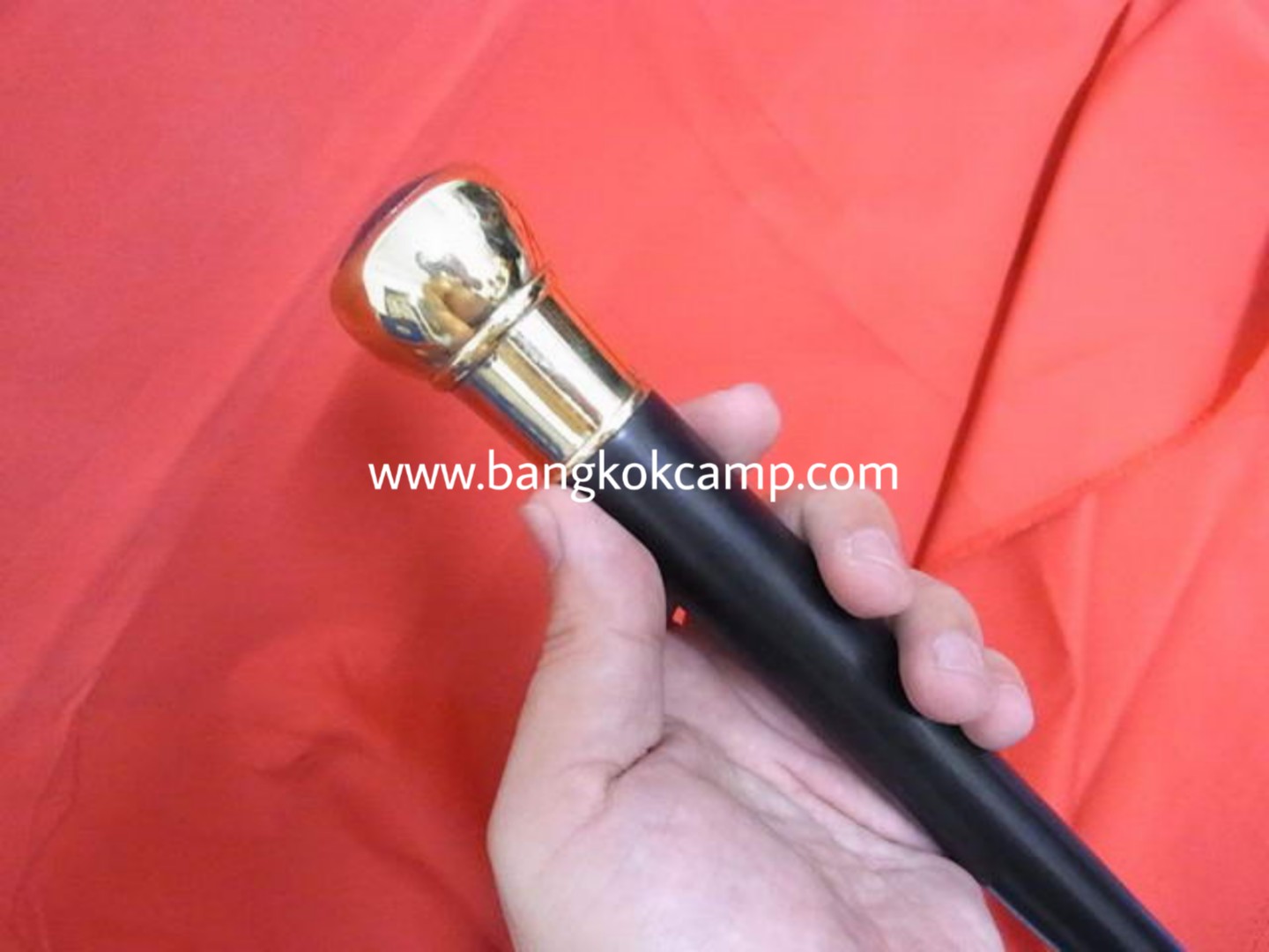 ไม้ตะพด (แบบที่ 9) ตะพดถือ หรือไม้ตะพดสั้น หรือไม้ครู หัวเหรียญ ร.5