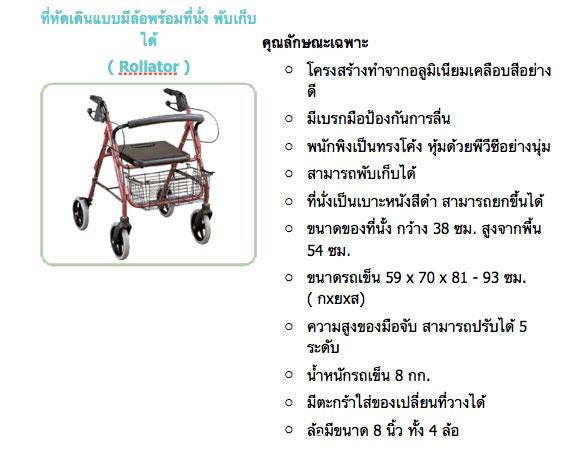รถเข็นหัดเดิน (Rollator)