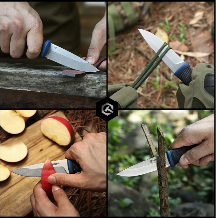 มีดใบตาย กานโซ่ Ganzo 806 Survival Fixed Blade Knives ของแท้ (เขียว)