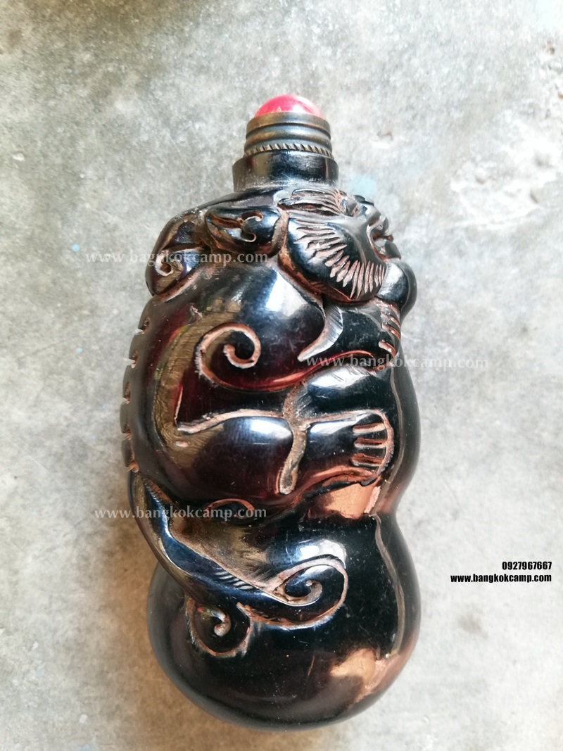 ขวดยานัตถ์ แกะจากเขาสัตว์ รูปสิงโต(8)