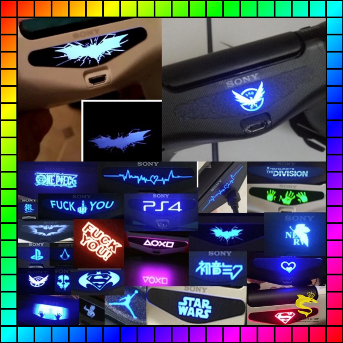 (ลิ้ง3) สติกเกอร์ Light Bar PS4