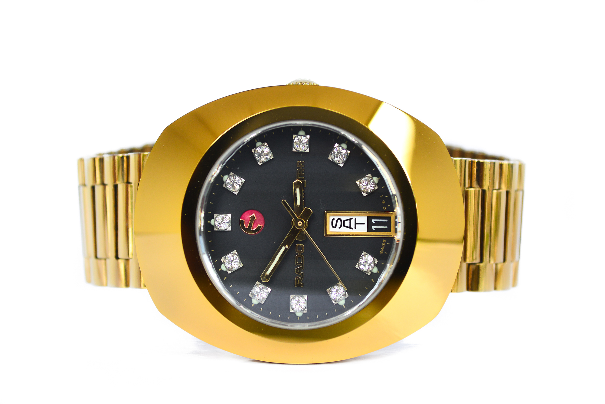 Rado Diastar เรือนทอง 11 พลอย หน้าดำ