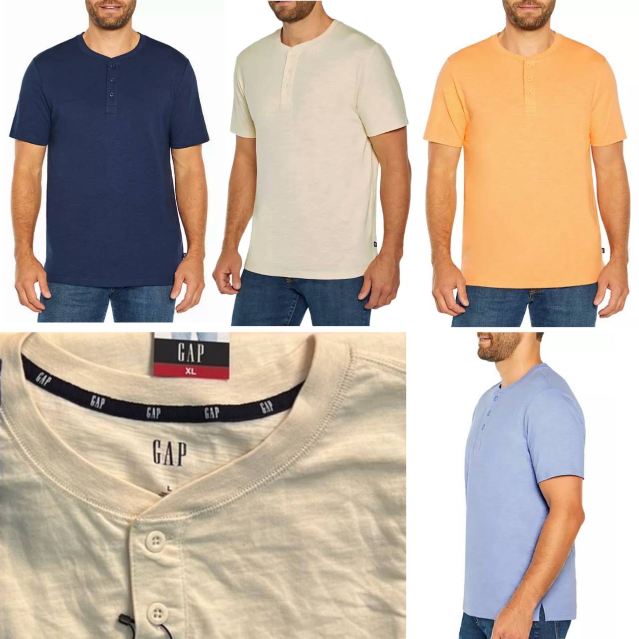 Gap Short Sleeve Henley T-Shirt