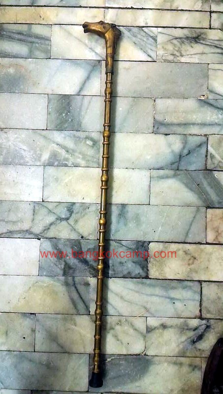 ไม้เท้าทองเหลือง หัวม้า