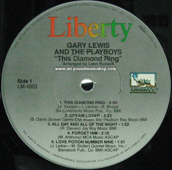 Gary Lewis and The Playboys - This Diamond Ring