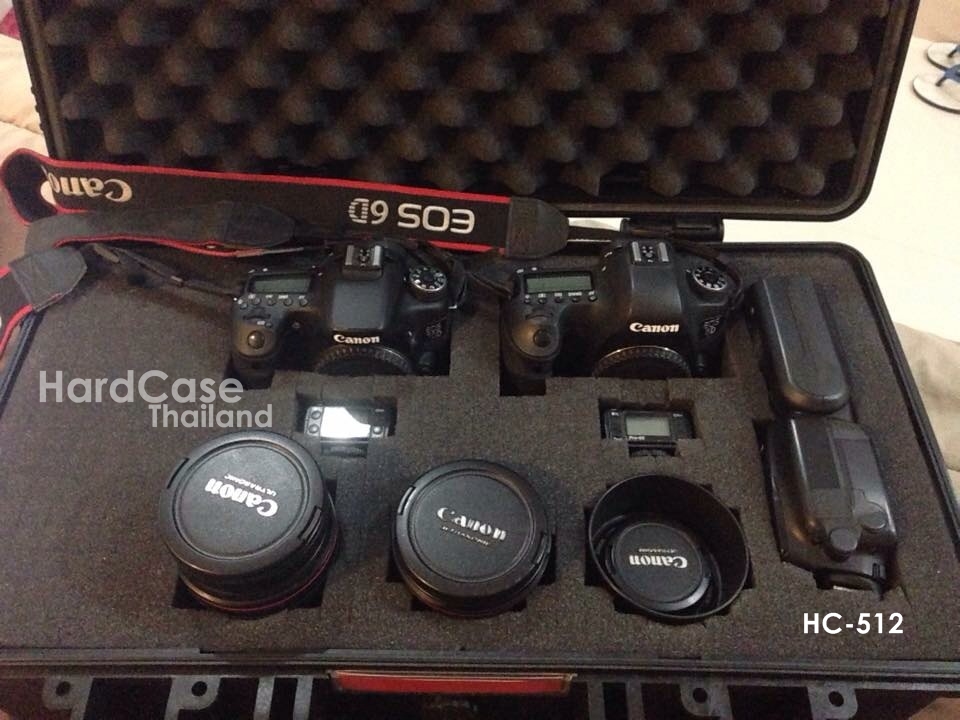 กระเป๋ากล้อง Hardcase ล้อลาก HARZ รุ่น HC-512 สีดำ ไส้โฟมลูกเต๋า