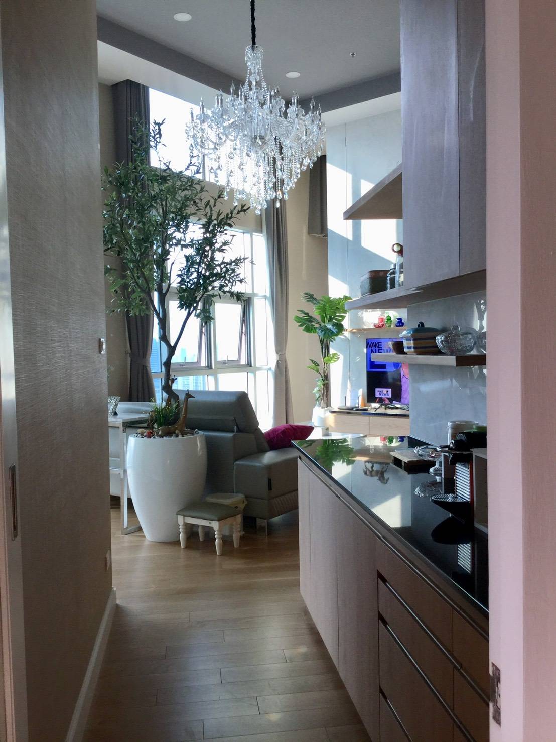 ขายคอนโด Belle Grand Rama 9 (เบ็ล แกรนด์ พระราม 9) ห้องเพ้นเฮ้าส์ penthouse fully furnished แบบ 2 ห้องนอน