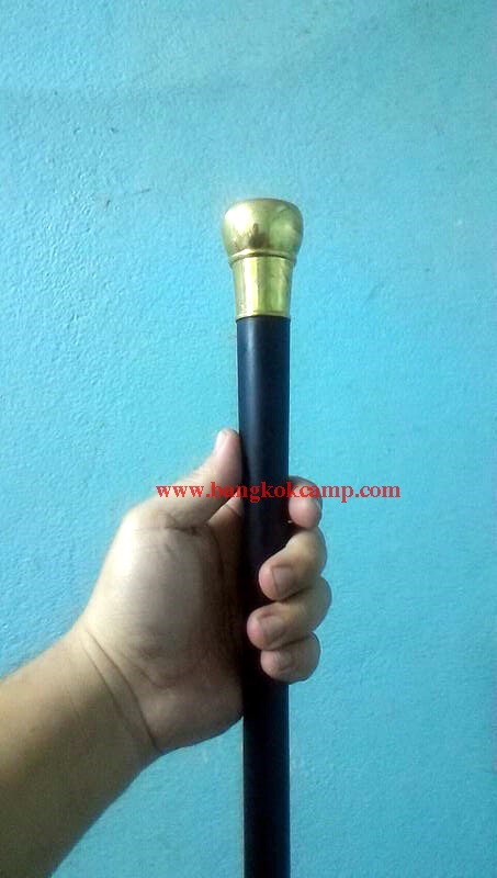 ไม้ตะพด หัวทองเหลือง ประดับเหรียญ ร.5 (2)