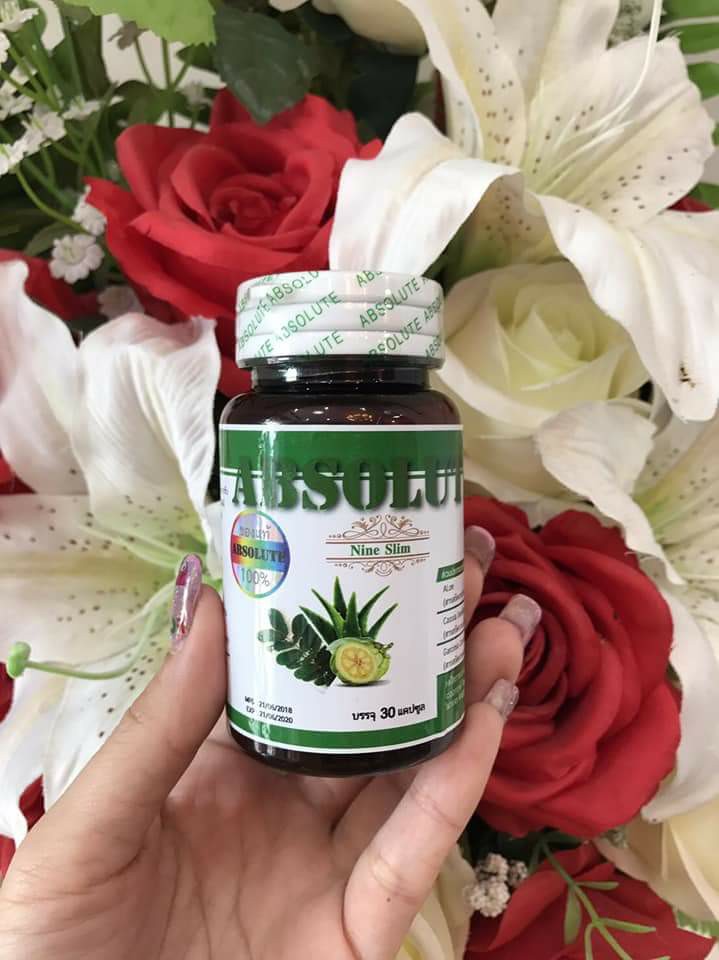 Absolute Nine slim ( แอปโซลูท ไนท์ สลิม ) ผลิตภัณฑ์อาหารเสิรมลดน้ำหนัก 30 capsule.