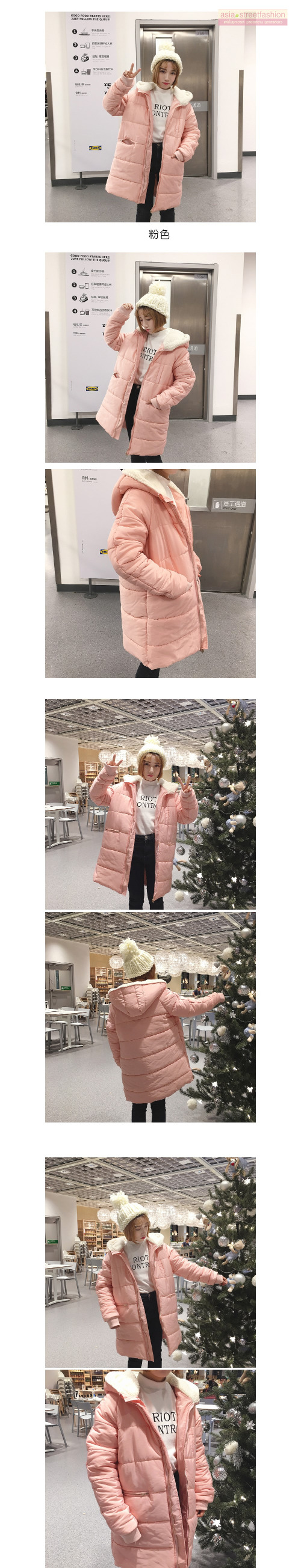 เสื้อโค้ทกันหนาวฮู้ดดี้ กันหนาวกันลม ผ้าในลอนบุนวม+ซับในขนแกะ พร้อมส่งจ้า สีดำ