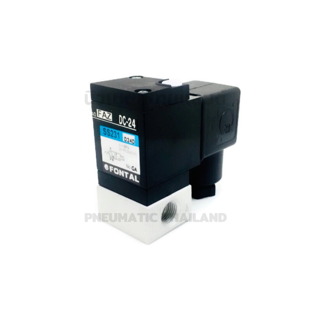 FONTAL SS231-01-D24D Solenoid Valve โซลินอยด์วาล์ว 3/2 แทน Parker Kuroda