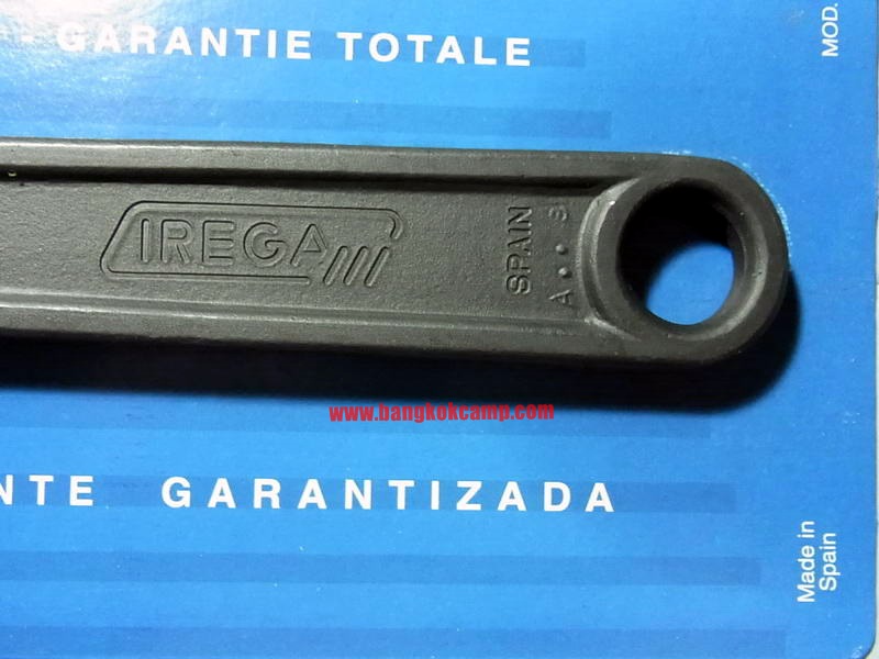 ประแจเลื่อน IREGA ขนาด 12 นิ้ว สเปน Made in Spain ใหม่ แท้. (แพ็คฟ้า) รุ่น 77