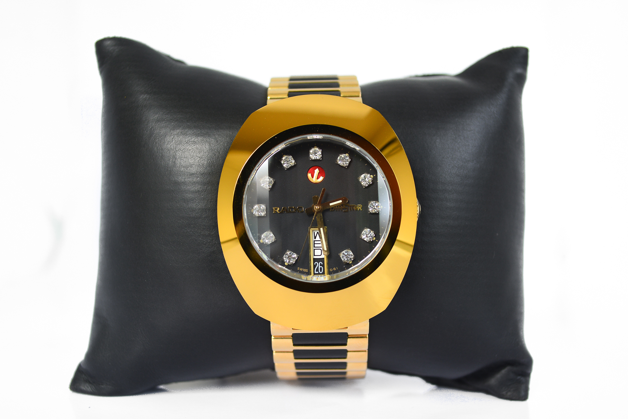 Rado Diastar Auto เรือนทอง 11 พลอย หน้าดำ