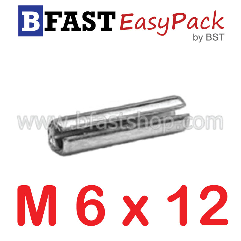 ปิ๊นตะกุดสแตนเลส SUS M6 x 12 (3 ตัว/ถุง)