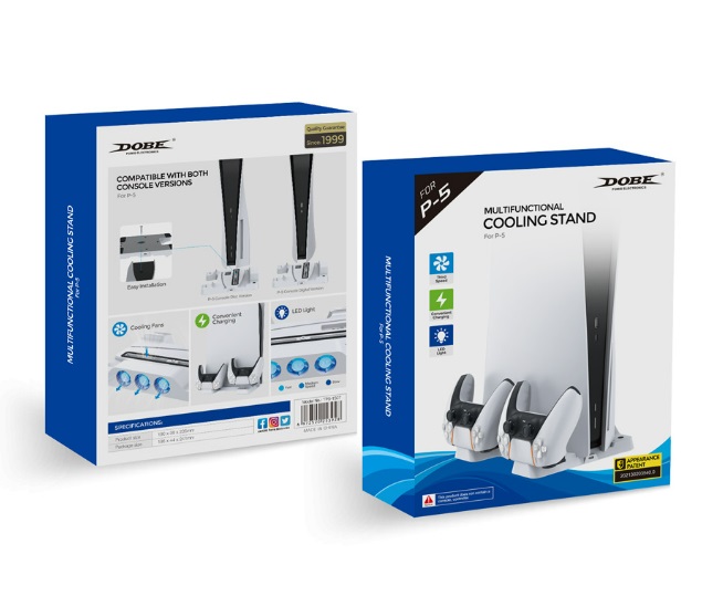 DOBE PS5 Multifunctional Cooling Stand ใช้ได้ทั้งแบบใส่แผ่นและดิจิตัล TP5-1507