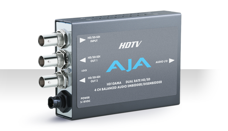 AJA HD10AMA - HD/SD 4-channel analog audio embedder/disembedder