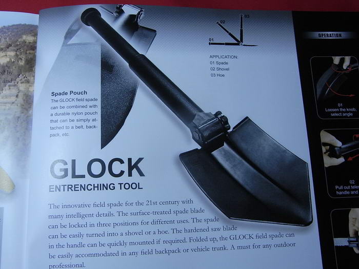 พลั่วสนาม+เลื่อย ยี่ห้อปืน กล๊อก Glock วัสดุโพลีเมอร์(วัสดุเดียวกับที่ทำปืน GLOCK) Made in Austria ....ใหม่ แท้