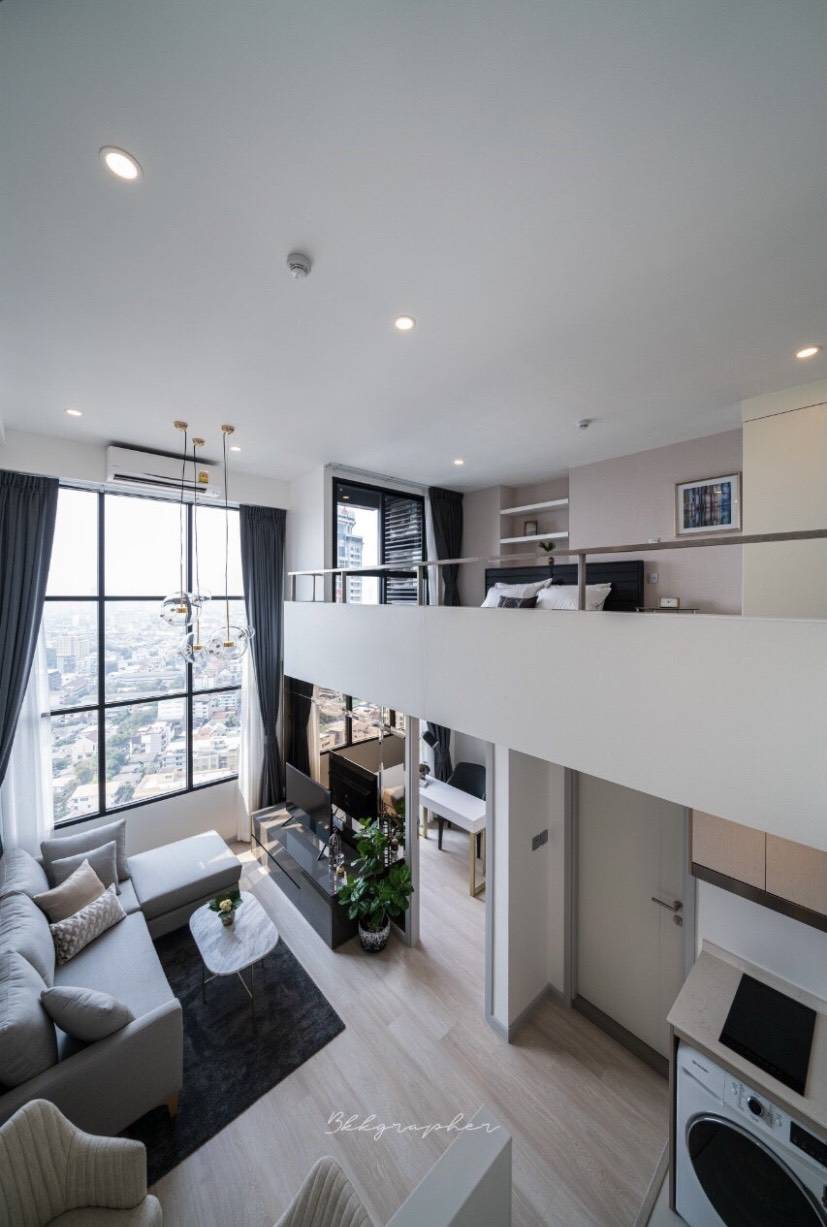 ให้เช่าคอนโด Knightsbridge Prime Sathorn (ไนท์ บริดจ์ ไพร์ม สาทร ) ห้อง duplex ชั้น 30 แบบ 1 ห้องนอน 1 ห้องน้ำ 45 ตรม