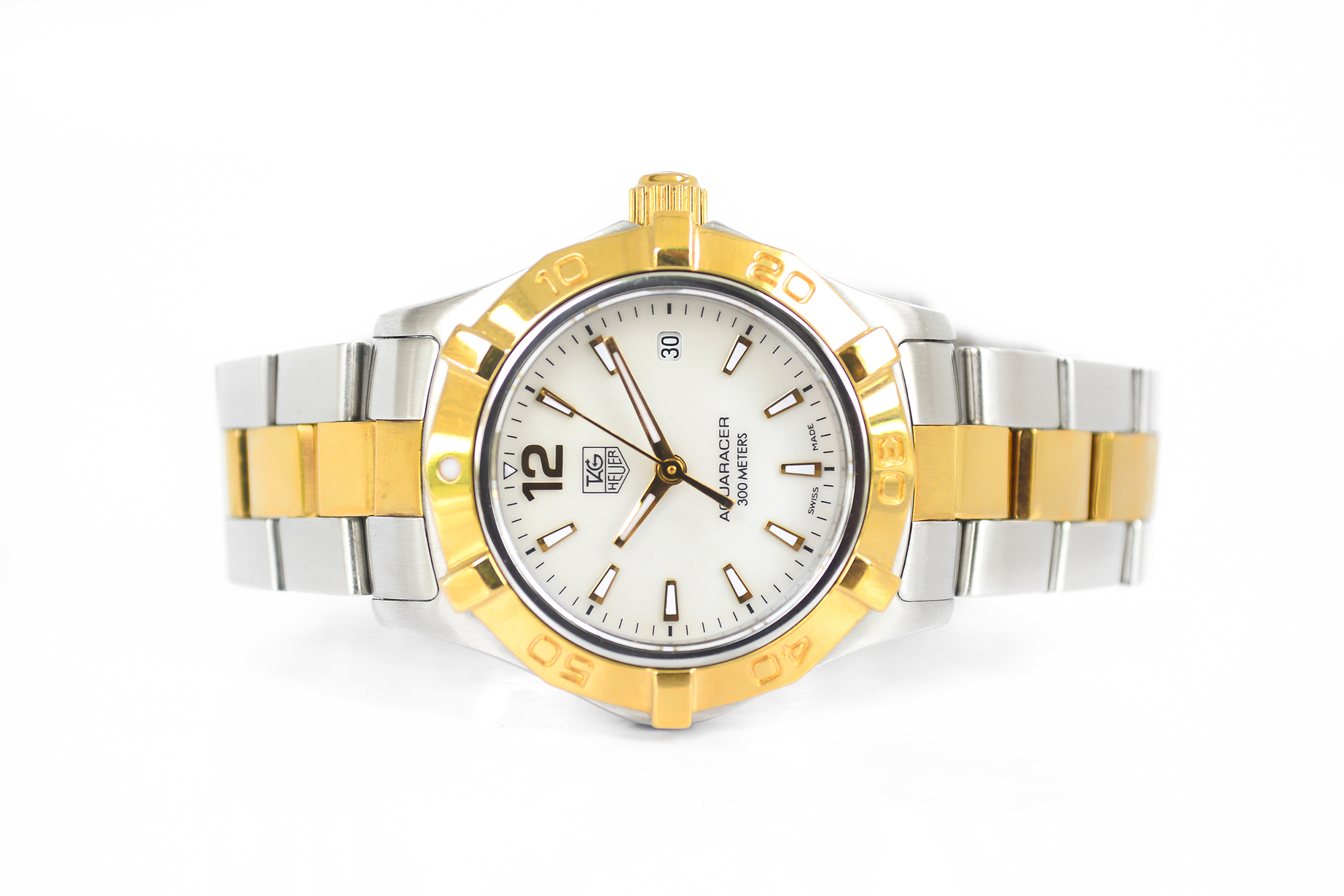 Tag Heuer Aquaracer Lady Size 2tone Quartz หน้ามุกขาว
