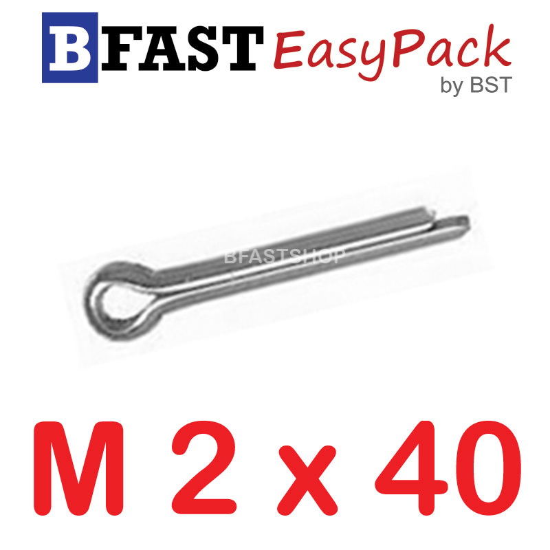 ปิ๊นสแตนเลส SUS M2 x 40 (10 ตัว/ถุง)