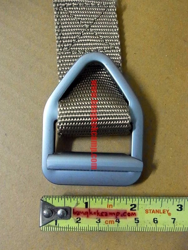 เข็มขัด หัวโลหะขาว สีทราย