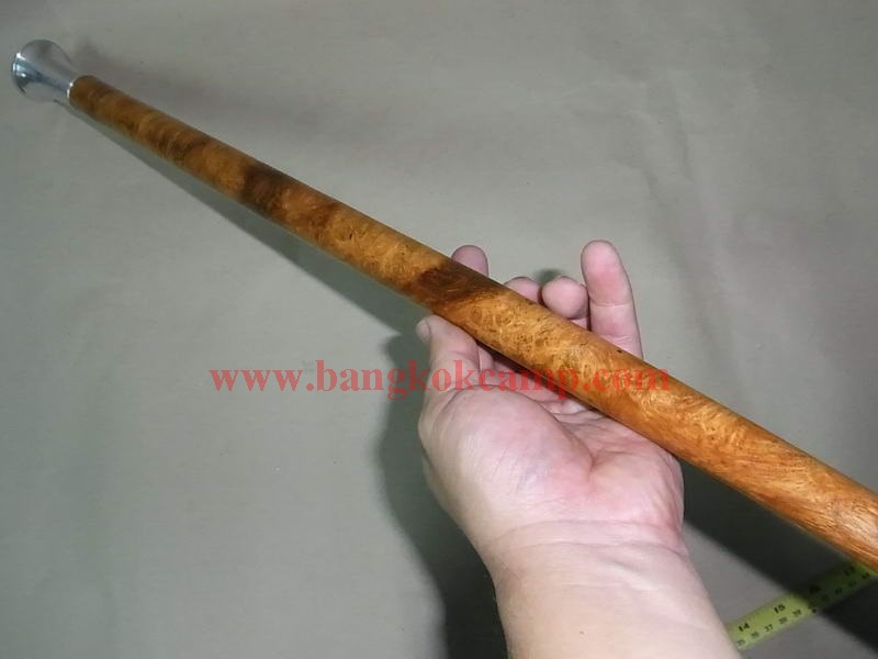 ไม้หายาก... ไม้ตะพด(ไม้ปุ่มมะค่า, ปมมะค่า) ลายสวยมาก หัว+ท้ายไททาเนียม หัวทรงป้าน