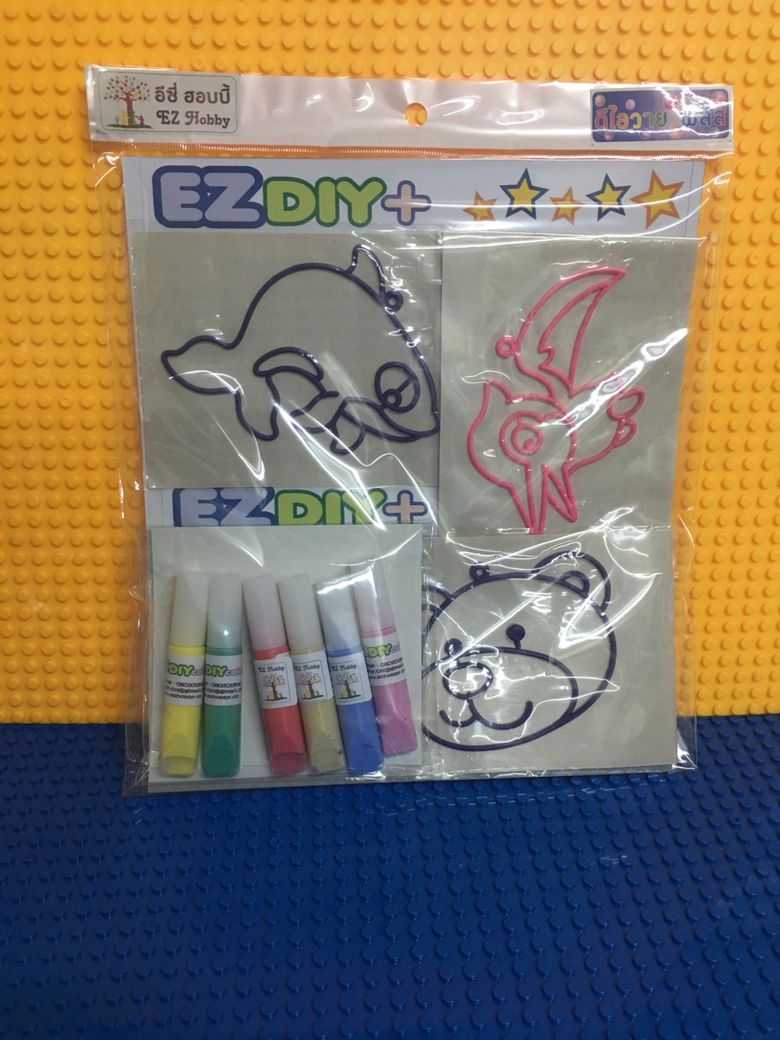 009 หยอดสี / บีบสี ติดกระจก - suncatcher / glass deco (EZ DIY+)