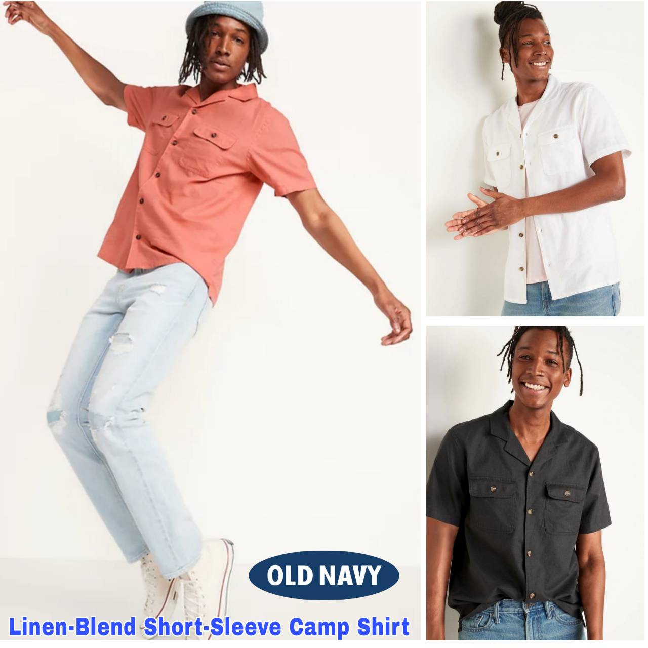 Old Navy Linen-Blend Short-Sleeve Camp Shirt