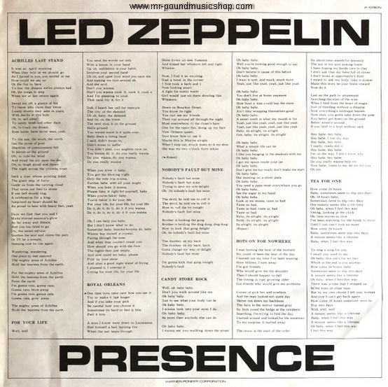 Led Zeppelin - Presence