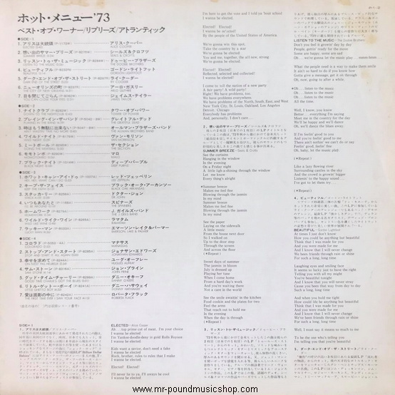 Various Artists - Hot Menu '73 - The Best of Warner / Reprise / Atlantic -