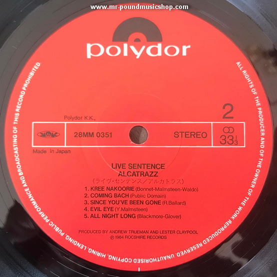 Alcatrazz - Live Sentence (No Parole From Rock 'N' Roll)