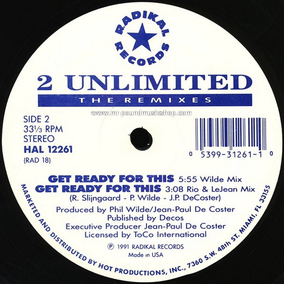 2 Unlimited - Get Ready For This (The Remix)