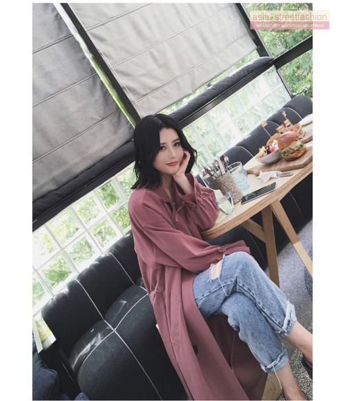 เสื้อโค้ท เน้นใส่คลุมสไตล์เกาหลี เหมาะกับอากาศไม่หนาวมาก 15 ขึ้นไป กำลังสวยจ้า งานตามแบบ