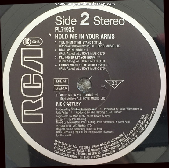 Rick Astley - Hold Me In Your Arms